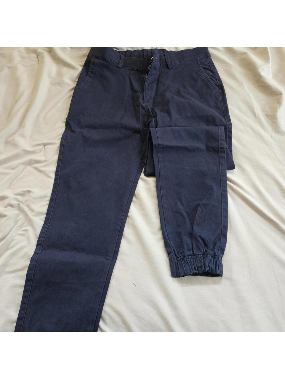 Wildfang Women’s Navy Jogger Chino Pants - Casual Elastic Cuff
